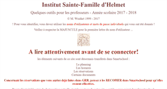 Desktop Screenshot of outils.sainte-famille.be